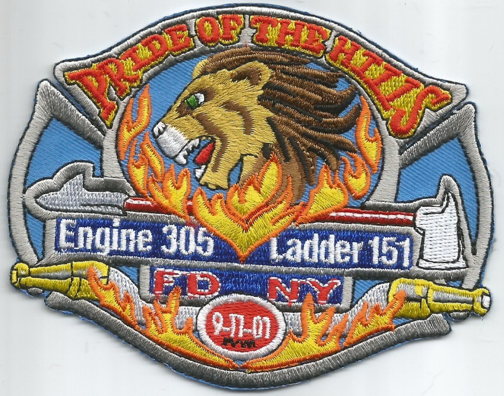 New York City - FDNY Engine-305 / L-151 Pride-Hills, NY (4" x 3.25") fire patch