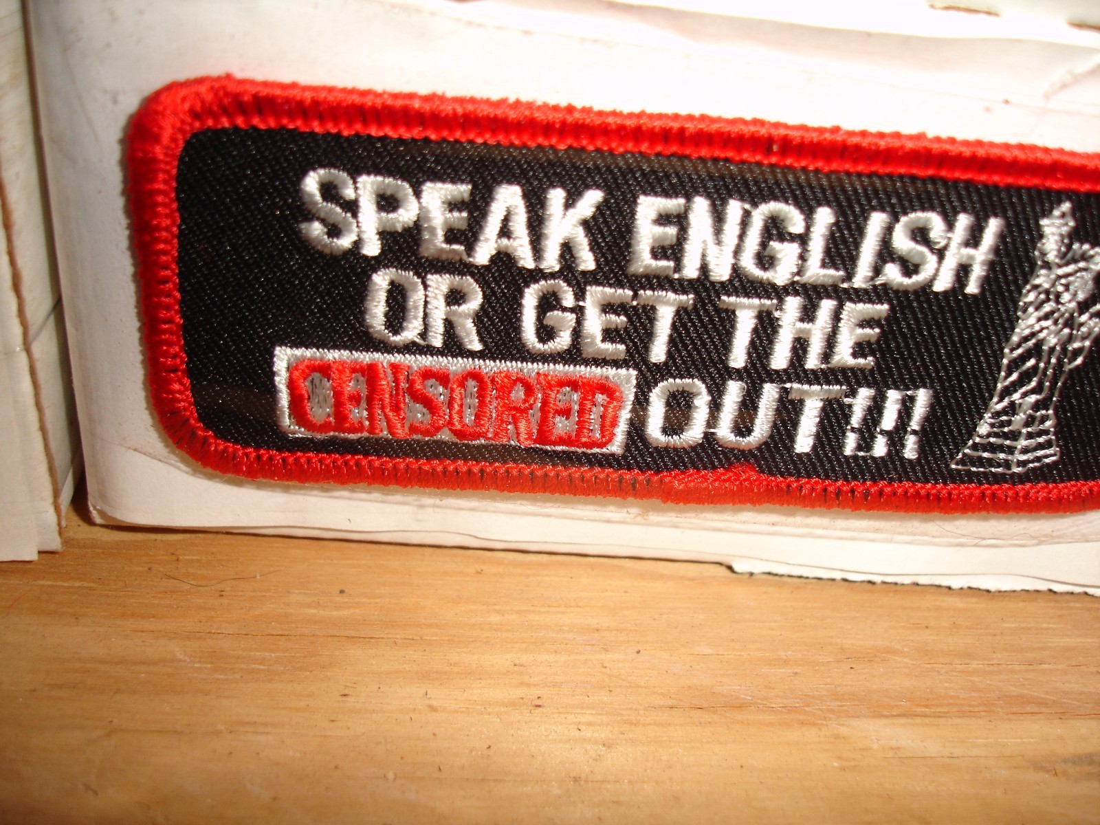 Vintage Vest Biker Saying embroidered patch new old stock excellent condition