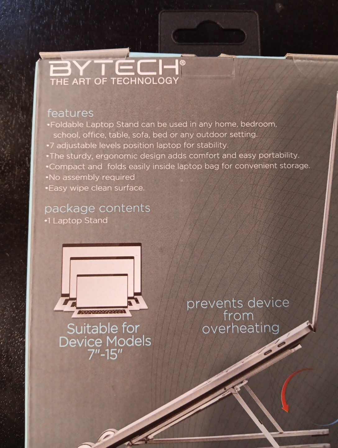 Tech Bits Universal Foldable Laptop & Tablet Stand, Laptop Stand Fits 7" -15"
