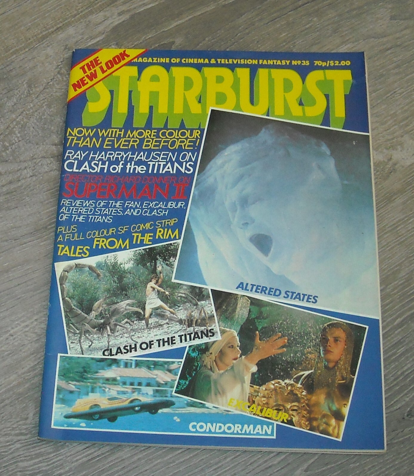 STARBURST UK MARVEL COMICS MAGAZINE # 35 CLASH of TITANS SUPERMAN II EXCALIBUR
