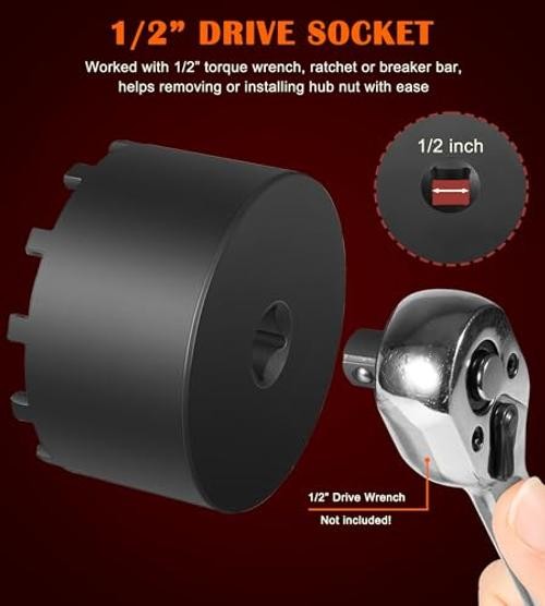 31520 Axle Nut Socket - 12 Pin Hub Bearing Retaining Nut Socket Tool Fits for