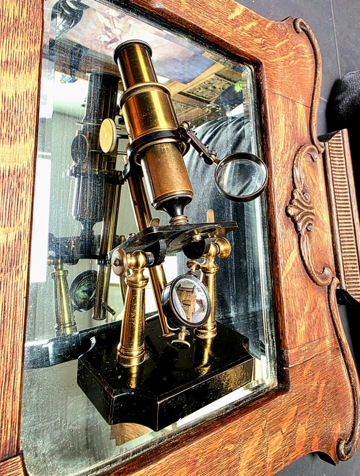 Antique Bardou & Son Paris Brass Microscope w/ Original Wooden Case – c. 1885–19