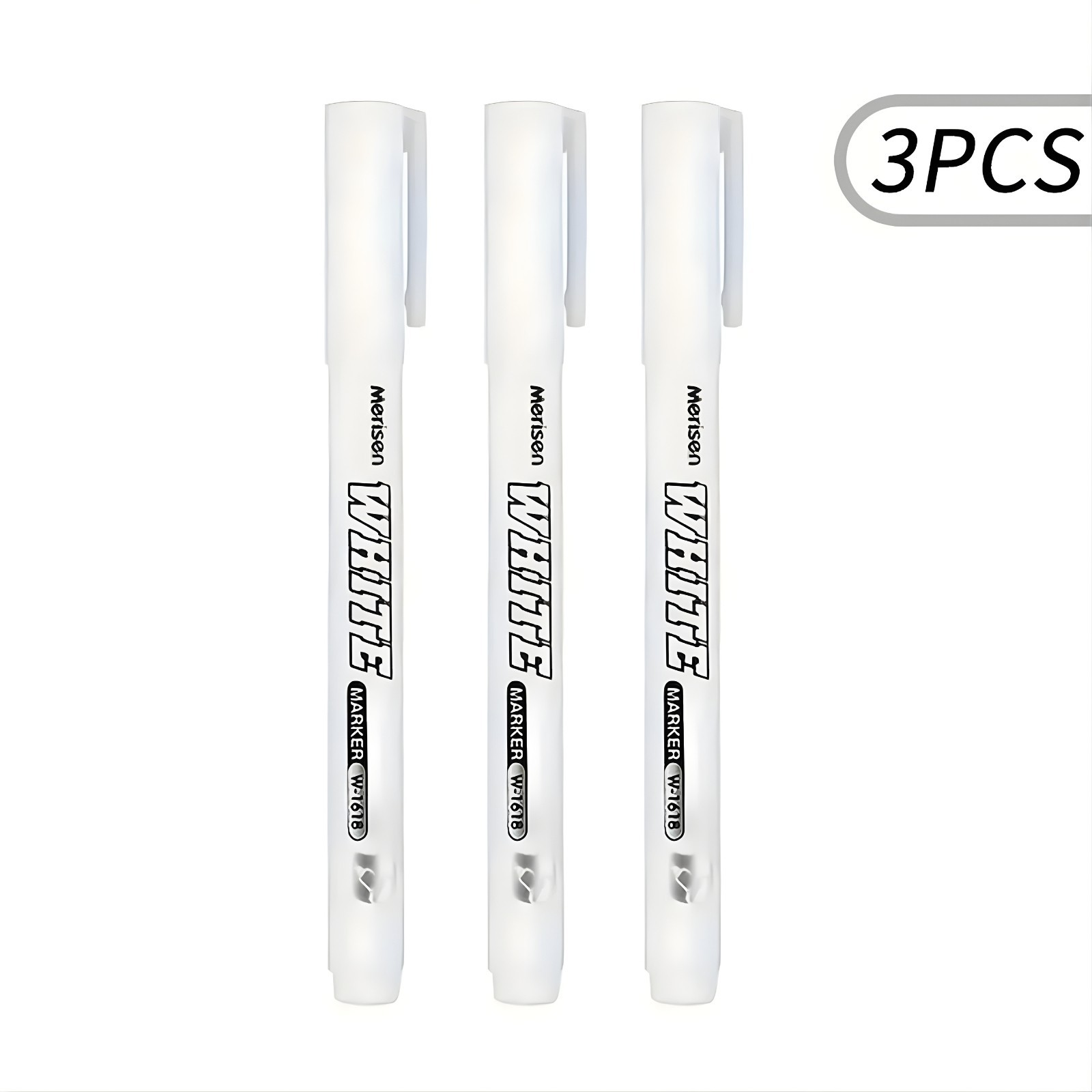 3 pcs White Waterproof Permanent Paint Marker Pens for Metal Wood Fabric