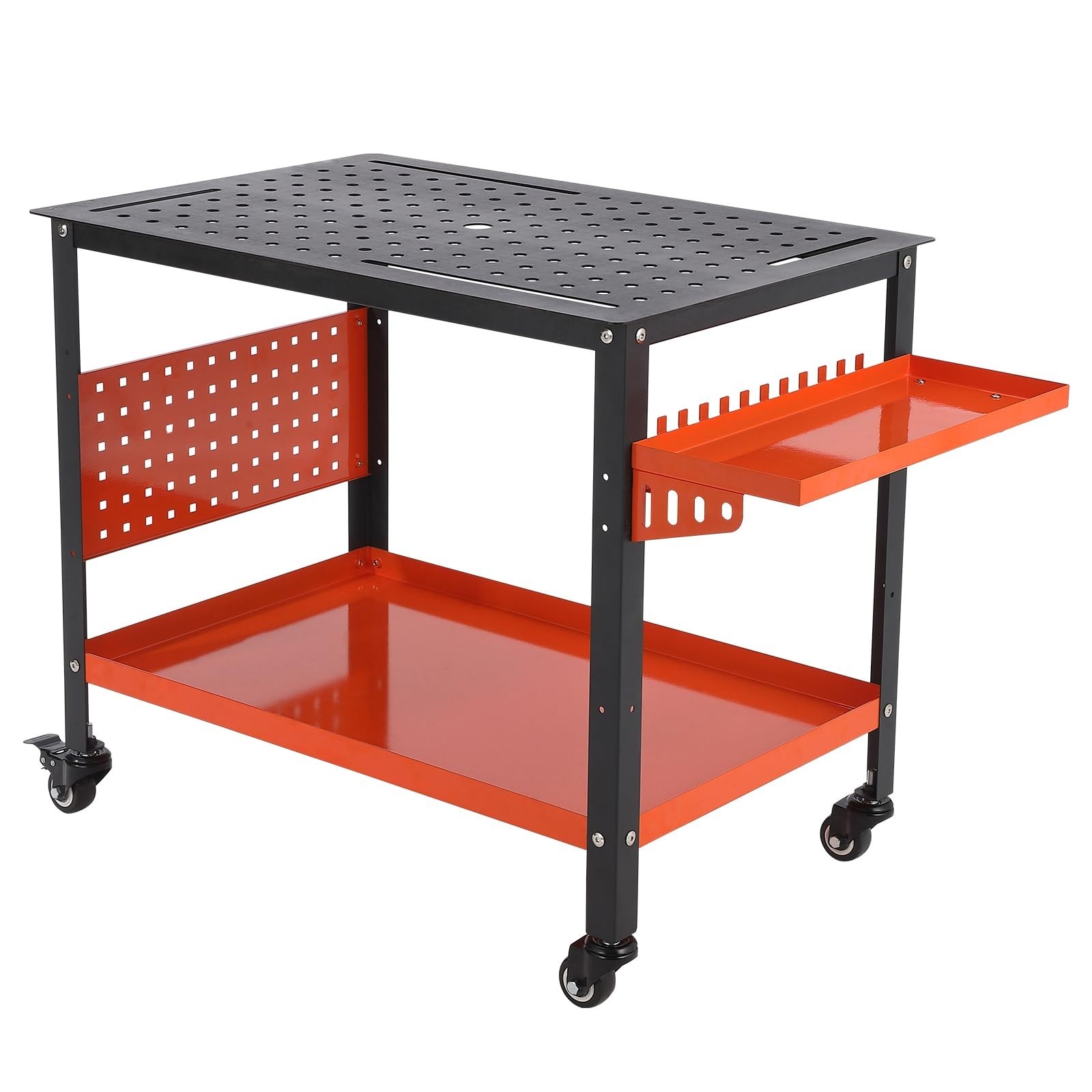 Heavy Duty Welding Table with Wheels 36"X24" Welding Workbench Table Cart