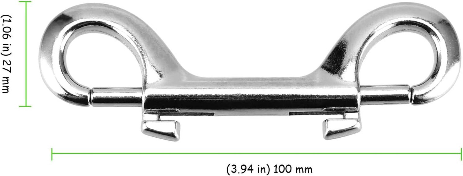 25 Pieces 4 Inch Double Ended Bolt Snap Hook, Zinc Alloy Long Trigger Clips, Two