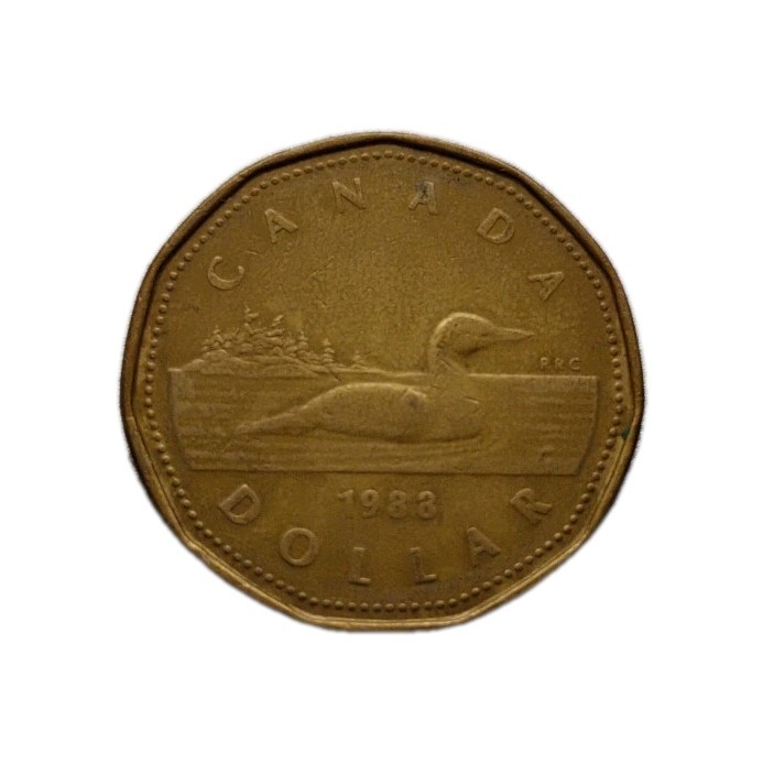 1988 Canada One Dollar Coin Loonie Free Shipping