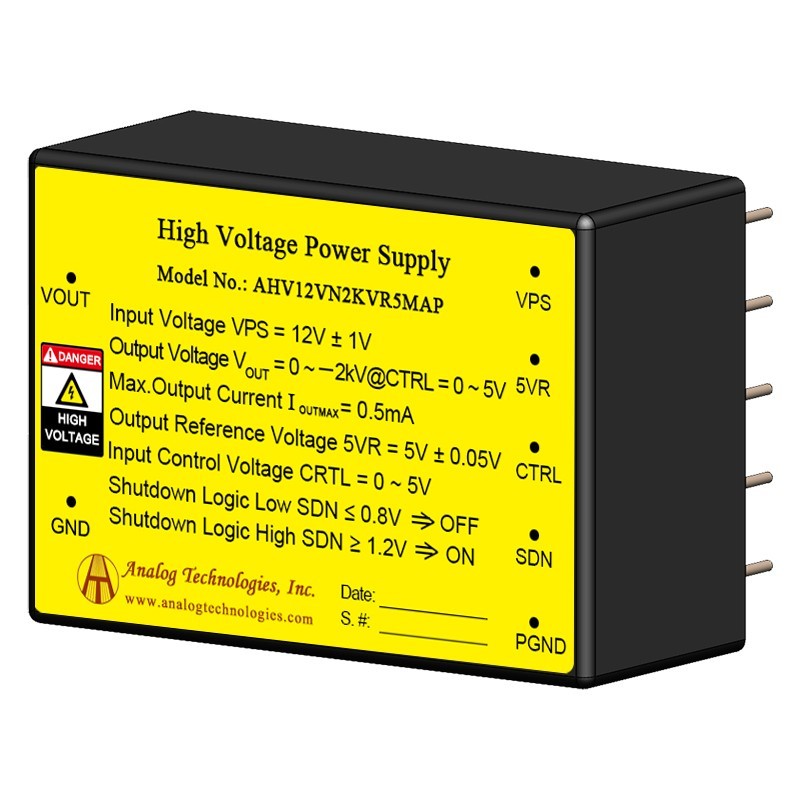 AHV12VN2KVR5MAP DIP Package HV Power Supply 12V Input -2KV 0.5mA Output