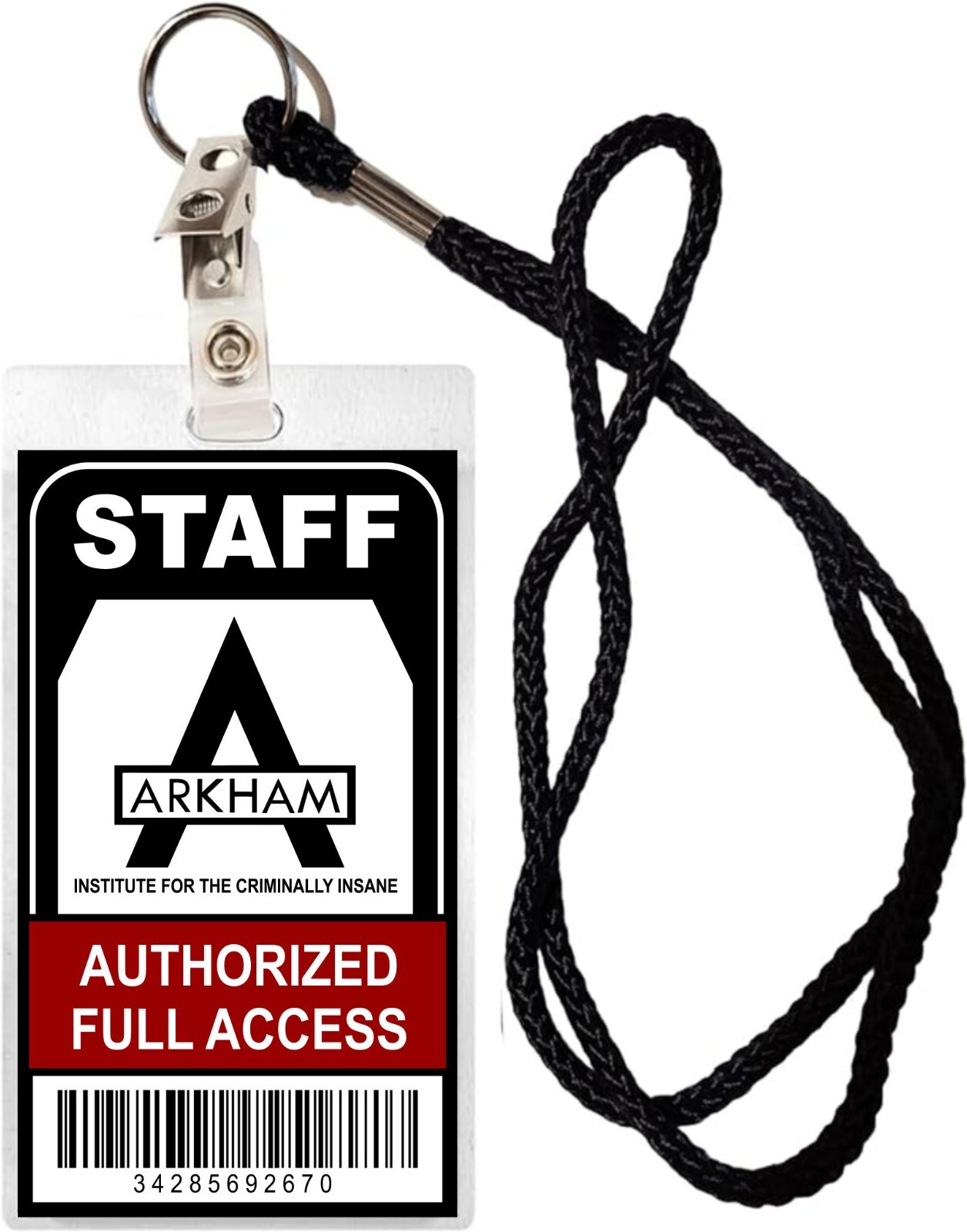 Arkham Staff ID/Security Badge Novelty HALLOWEEN COSTUME MOVIE PROP Cosplay