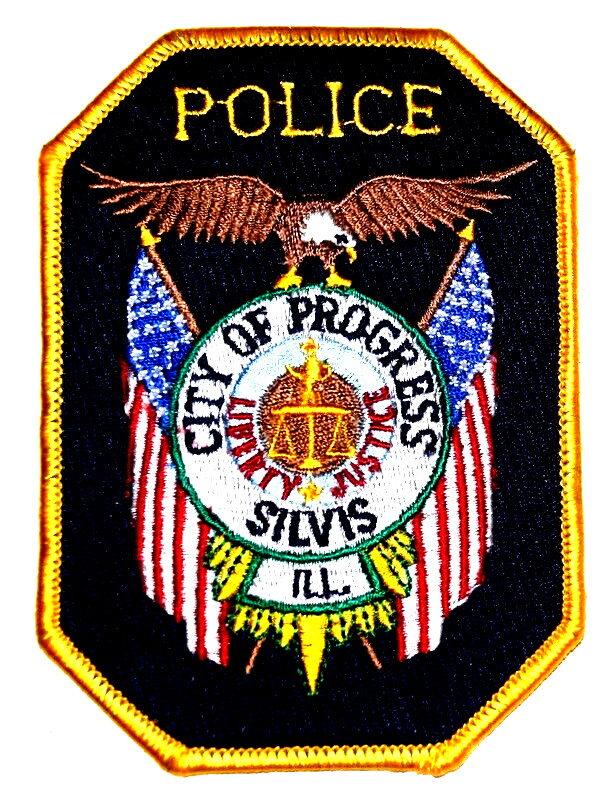 SILVIS – POLICE - ILLINOIS IL Sheriff Police Patch SCALE OF JUSTICE US FLAG