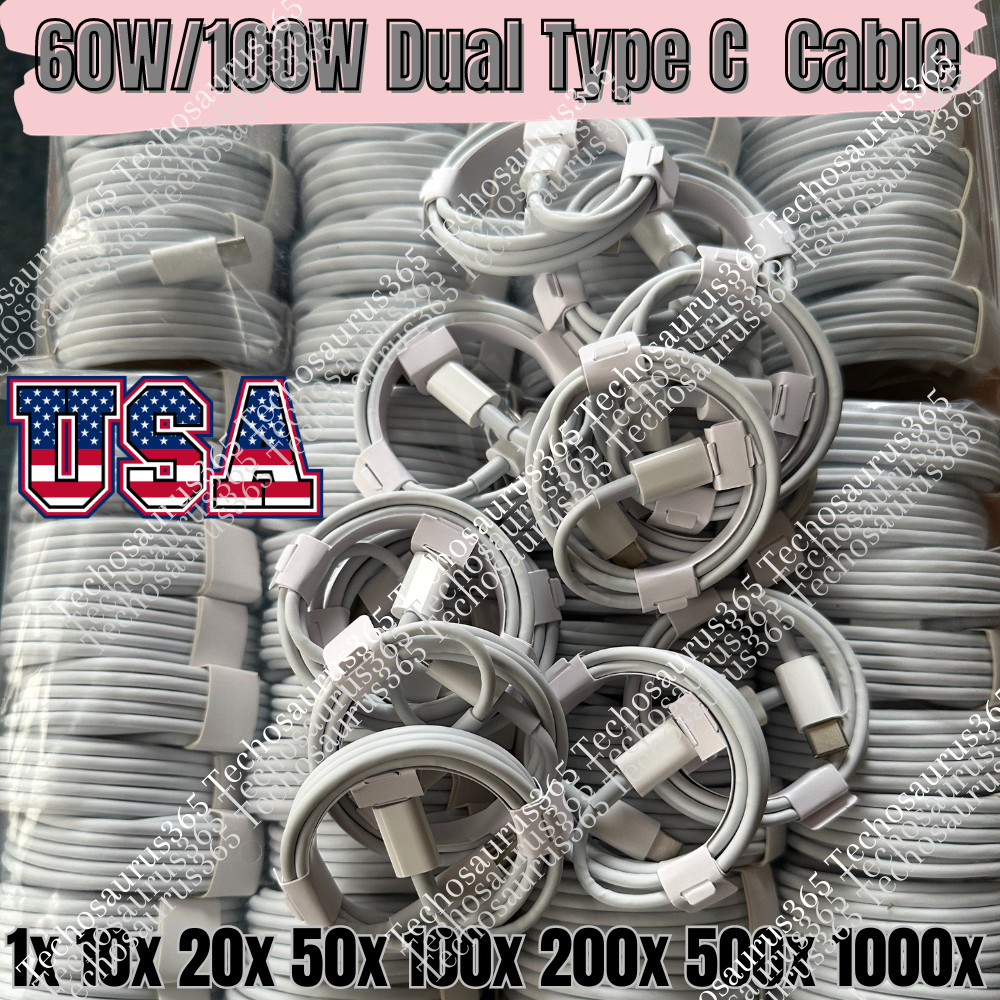 For Samsung iPhone 15 Pro 60W/100W USB-C to USB C Cable Fast Charger PD Cord Lot