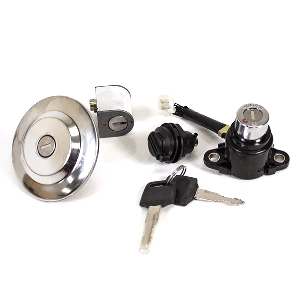 Lock Set Complete for ZS125-79 Waterproof Dashboard Ignition Key Switch Black