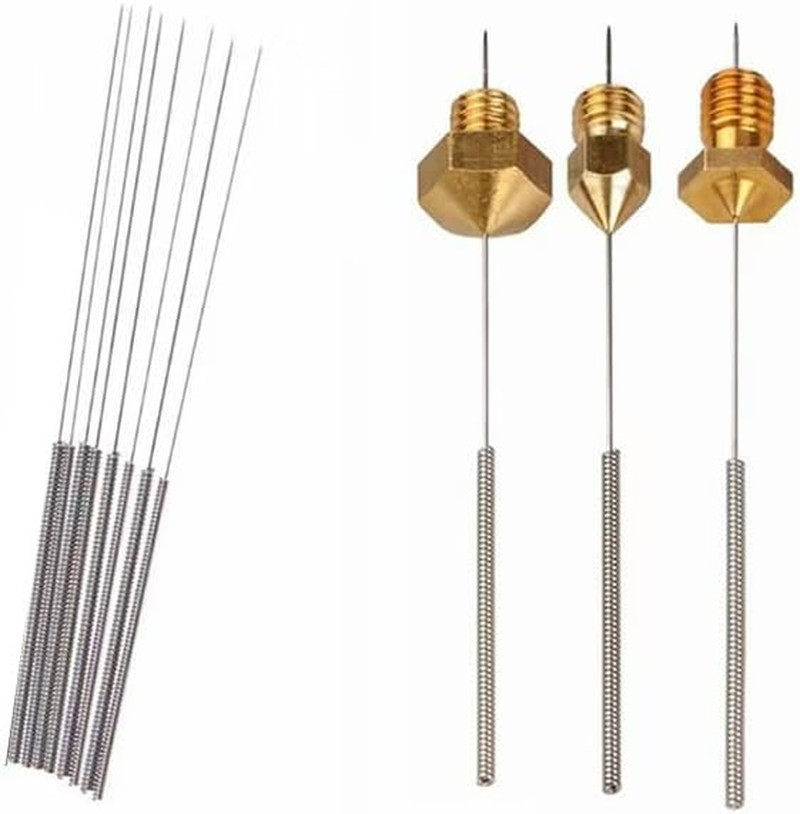 100 PCS 3D Printer Nozzle Cleaning Kit, 0.4 Mm Stainless Needles