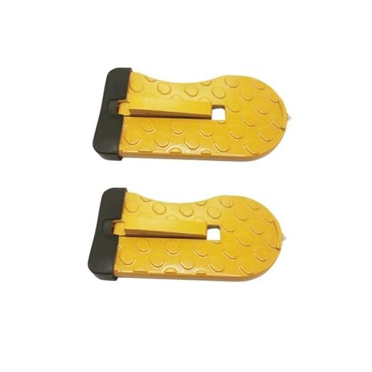 Car Door Step with Glass Breaker Safety Hammer & Roof Rack 2 Pack Lemon yellow