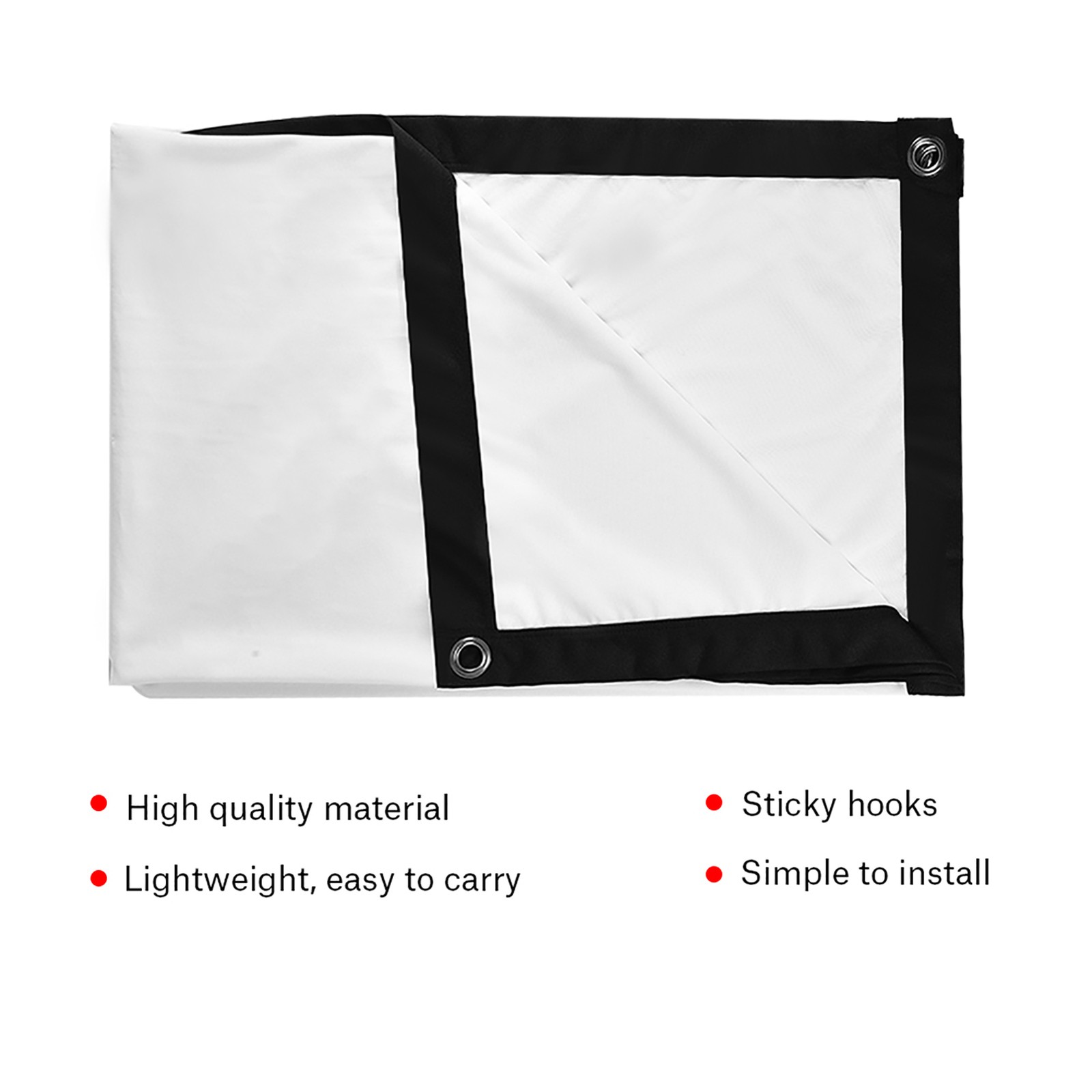 100 Inch 4:3 Translucent Foldable Projection Screen Synthetic Polyester for Part