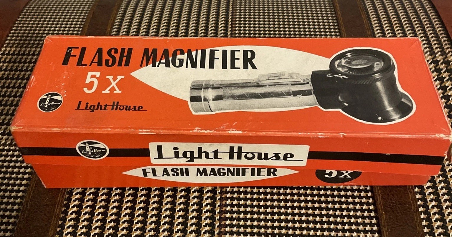 Vintage Light House Flash Magnifier 5x Flashlight & Magnifier Made In Japan