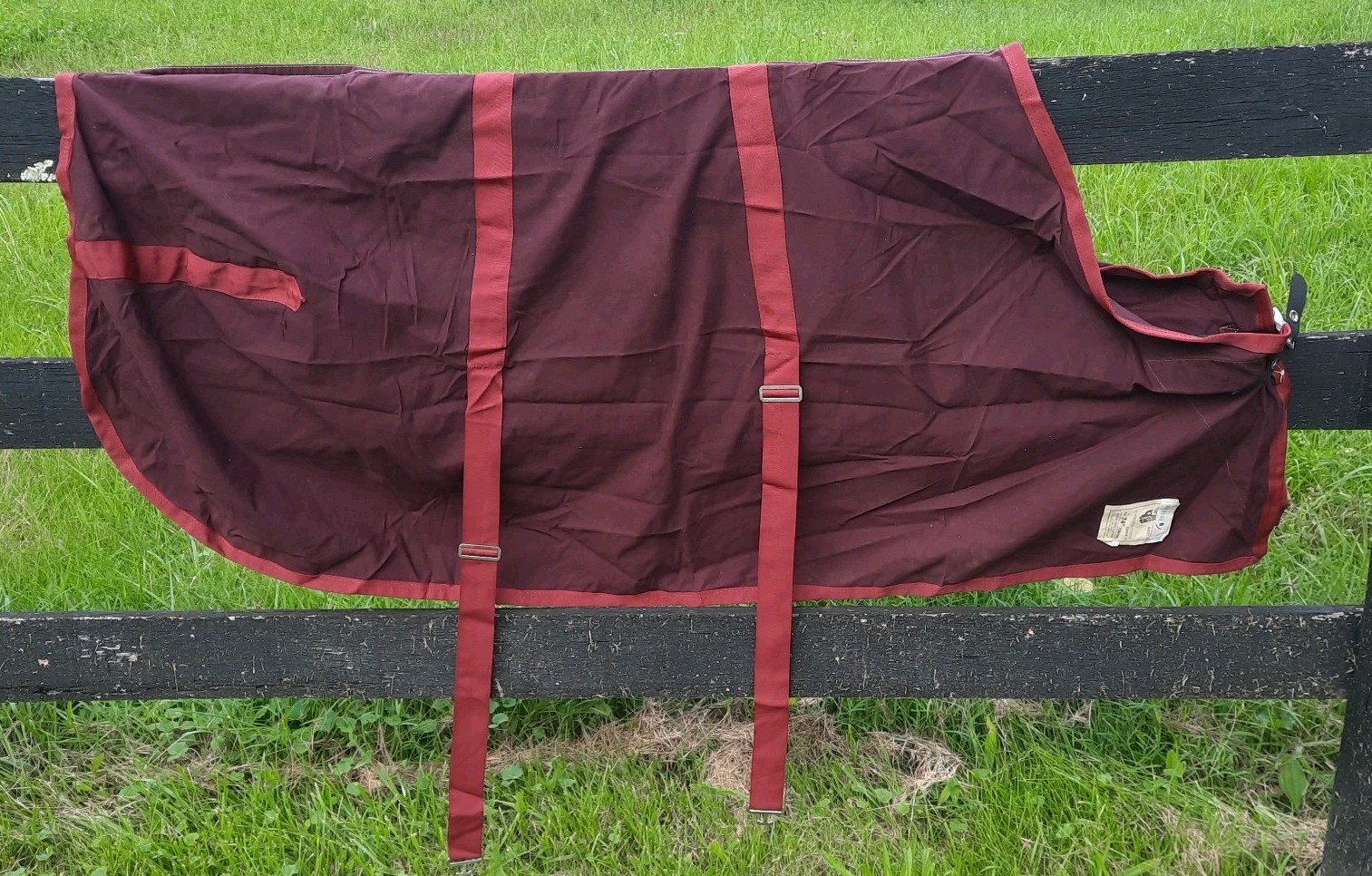 NEW CURVON HORSE CLOTHING 74" Sheet Contour Cut Cotton / Poly Maroon