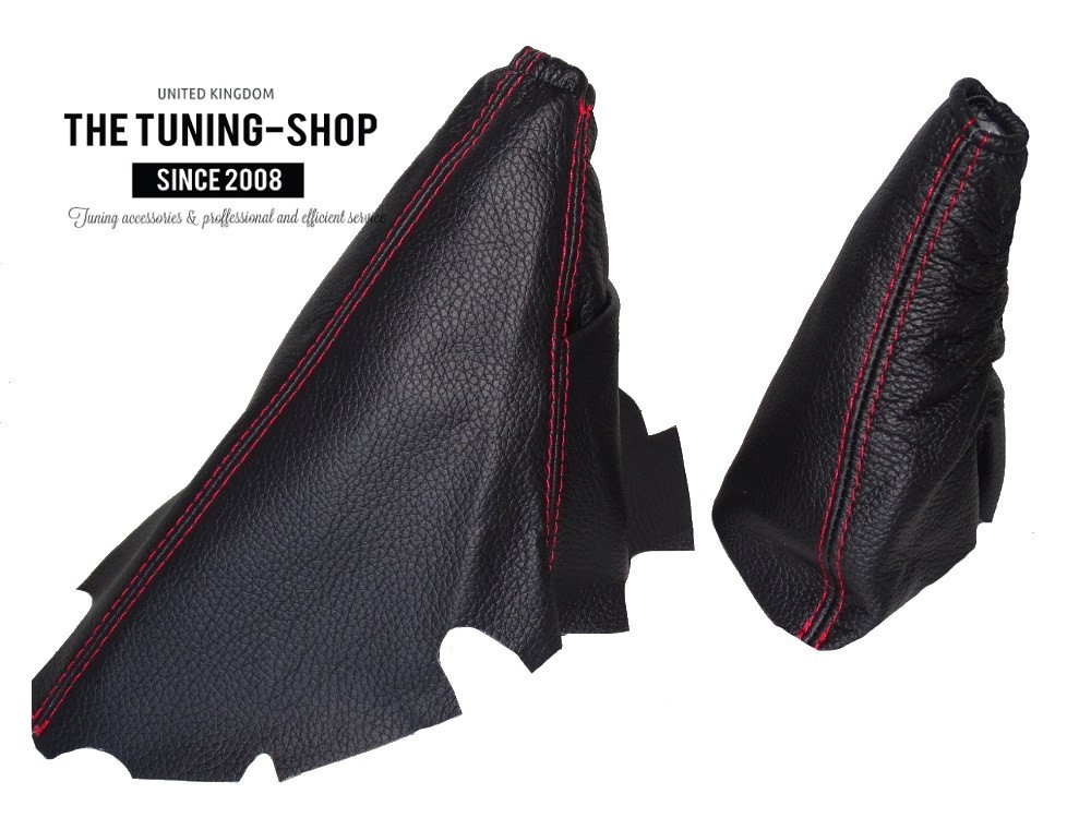 For Pontiac GRAND AM 95-05 Automatic Shift & E brake Boot Leather Red Stitch