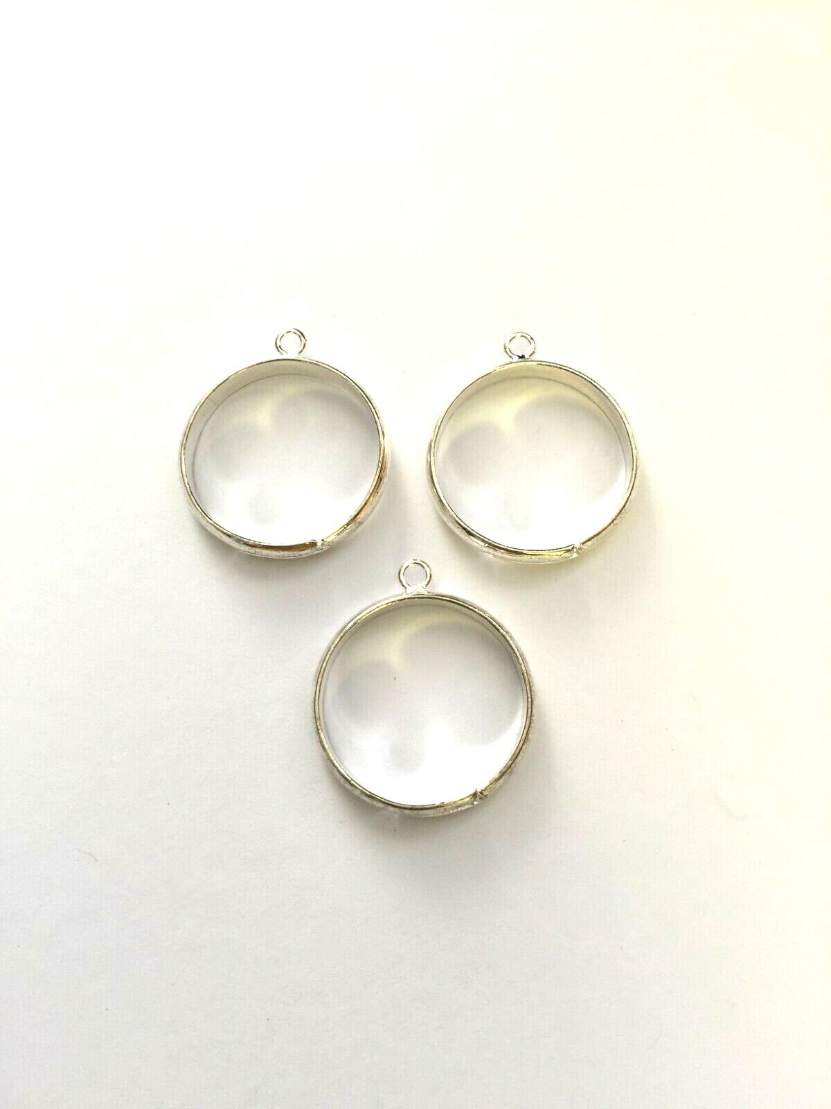 8 Pcs Silver Plated  Adjustable Ring  With one Loop Ring Making