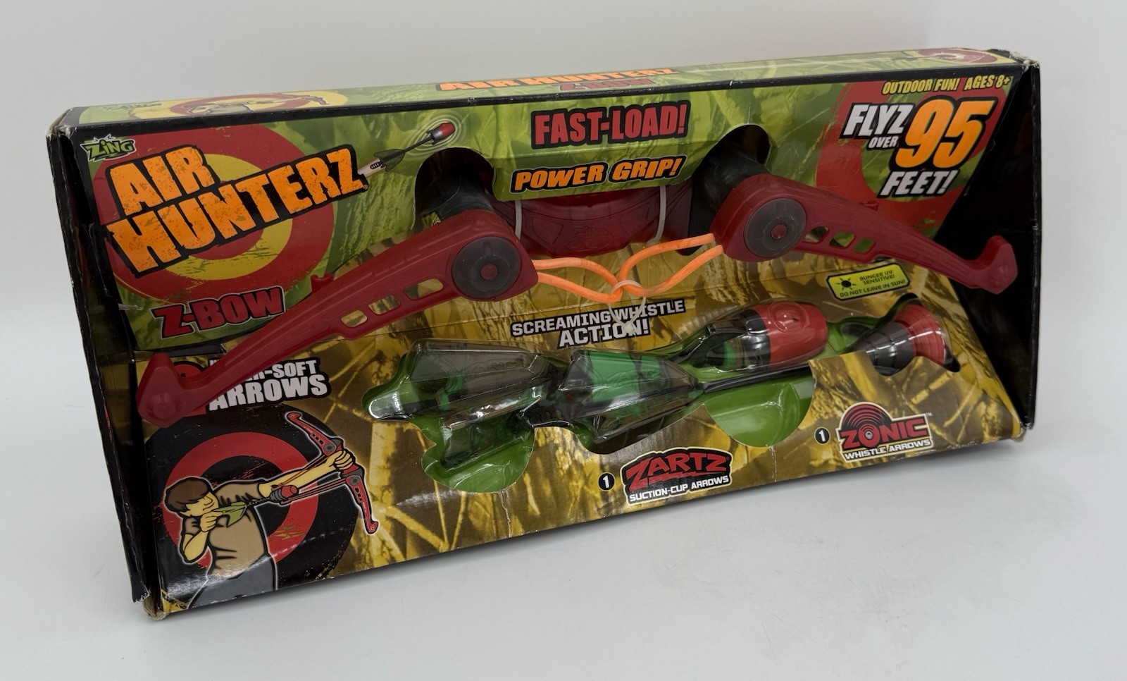 Zing Sportz Z-Tek Z-Zurve Bow & Suction Cup Arrow Shoots Up to 100’ Vintage NOS