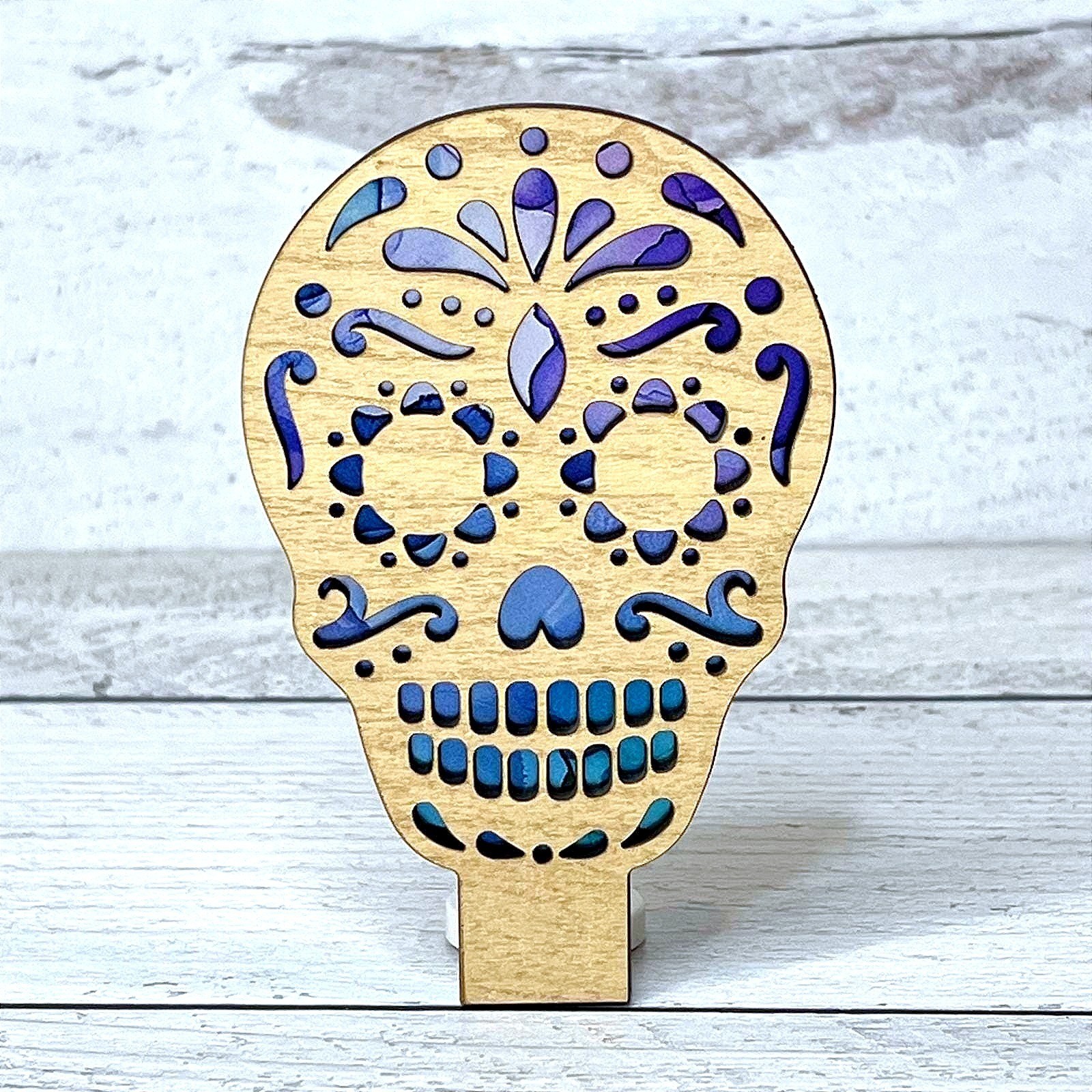 Day of the Dead Skull Handmade Night Light Sugar Skull
