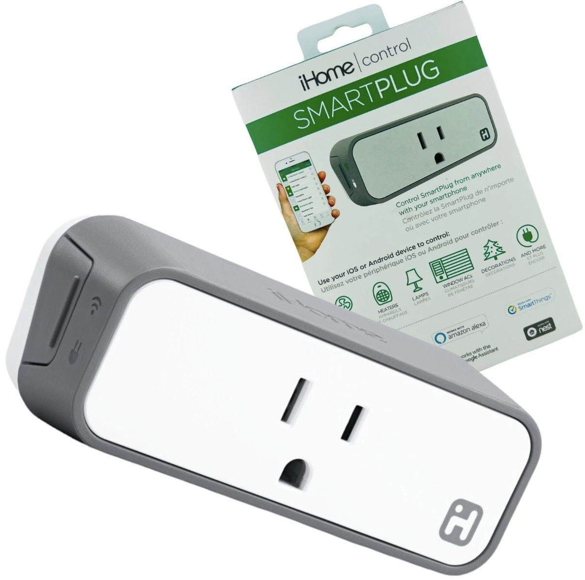 iHome iSP6XW WiFi SmartPlug Outlet Homekit Alexa Google App Control Anywhere