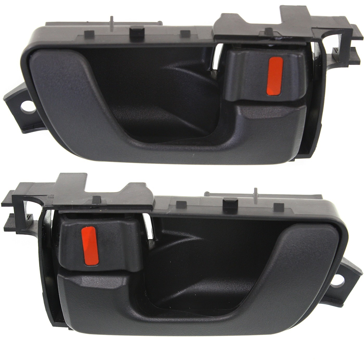 Interior Door Handle For 2001-2006 Mitsubishi Montero Set of 2 Black Plastic