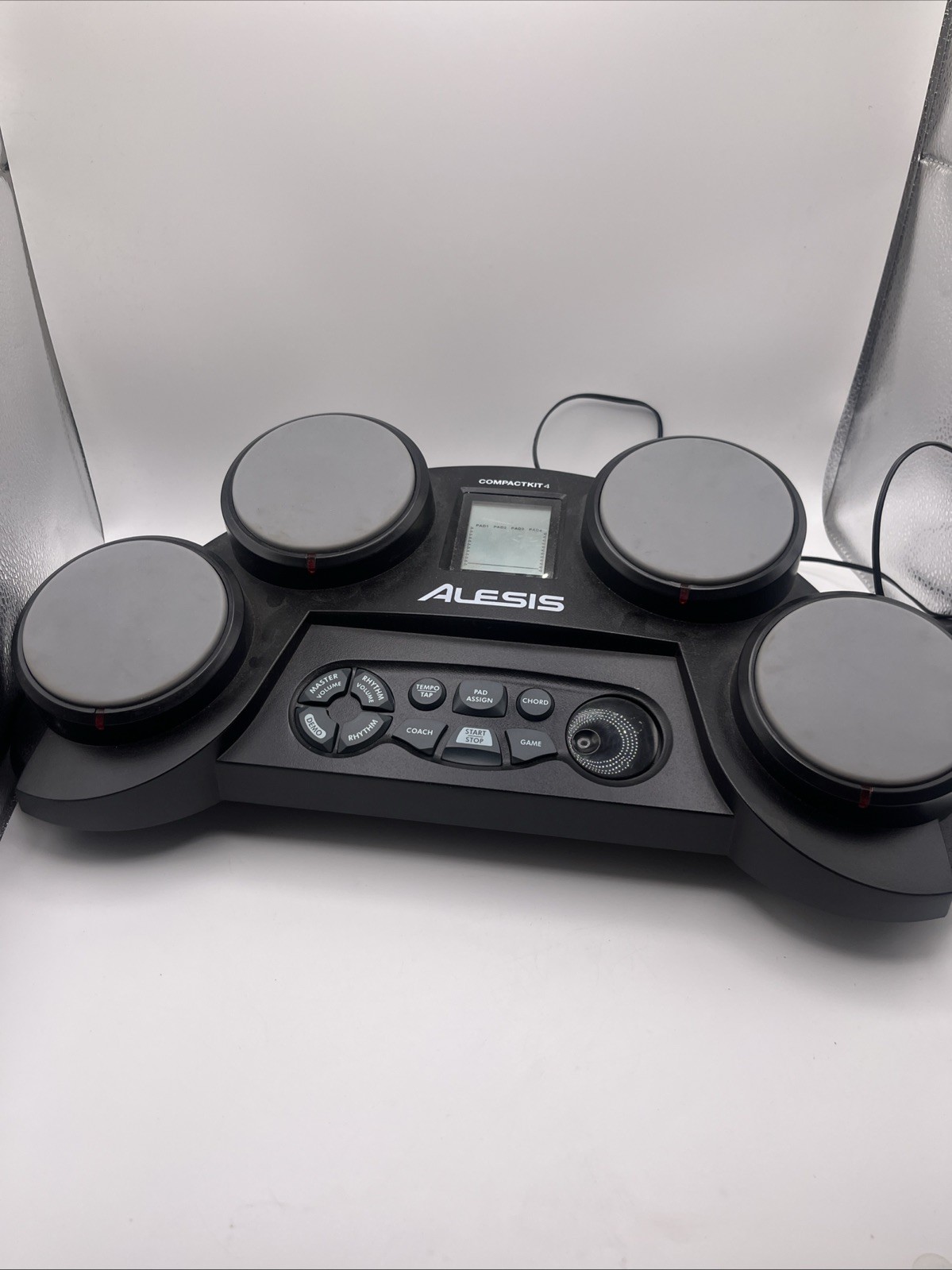 Alesis Compact Kit 4 Portable 4-Pad Tabletop Electronic Drum Kit w/ AC Adapter