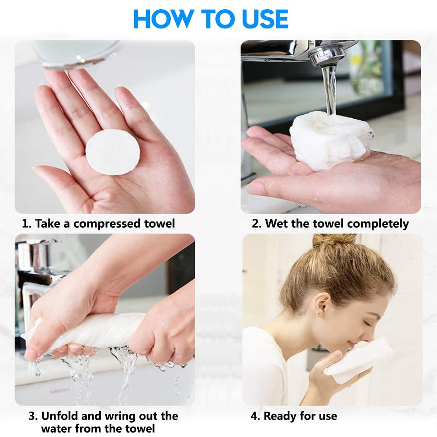 120 Pcs Mini Compressed Towels, Disposable Face Compressed Towel, Compressed ...
