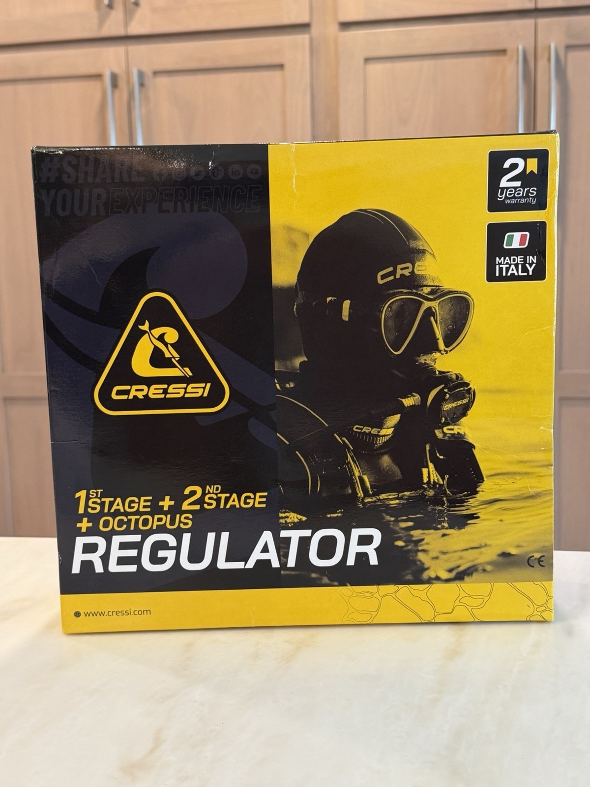 Cressi Compact AC2 INT Regulator Octopus Set Scuba Diving HX787051 NIB