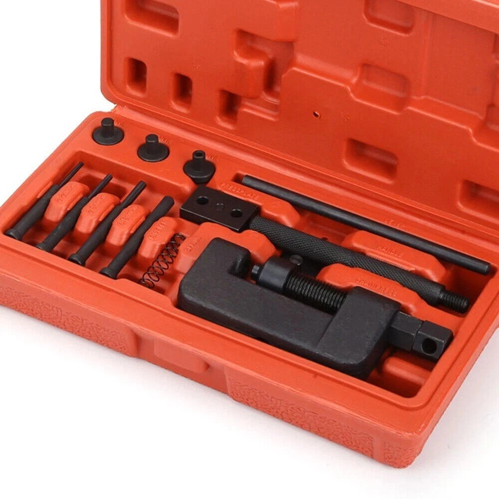 13PC Chain Cutter Rivet Tool Set Riveting Breaker ATV/Bike/Motorcycle/Cam Drive