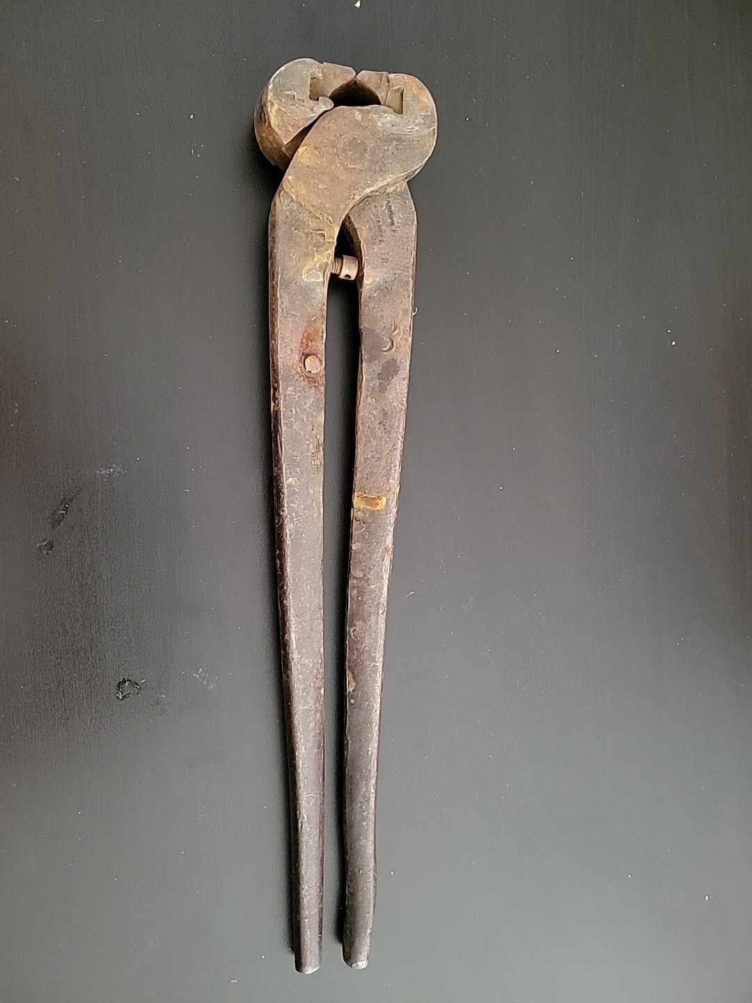 Vintage CAREW'S PATENT No. 12 END NIPPERS Warranted Forged Steel  Marked Stamp