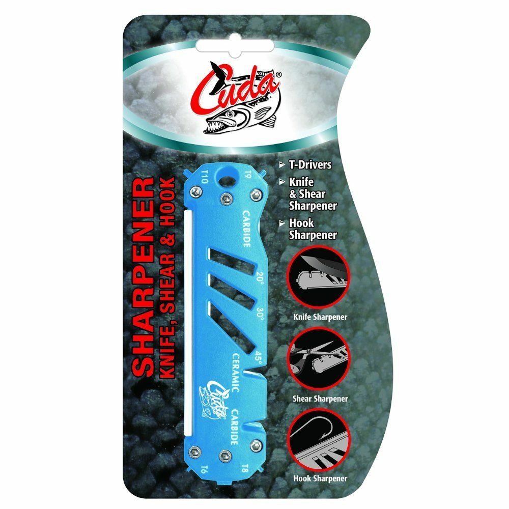 Camillus Cuda Knife Shield & Hook Sharpener Angles Carbide Ceramic Screwdriver