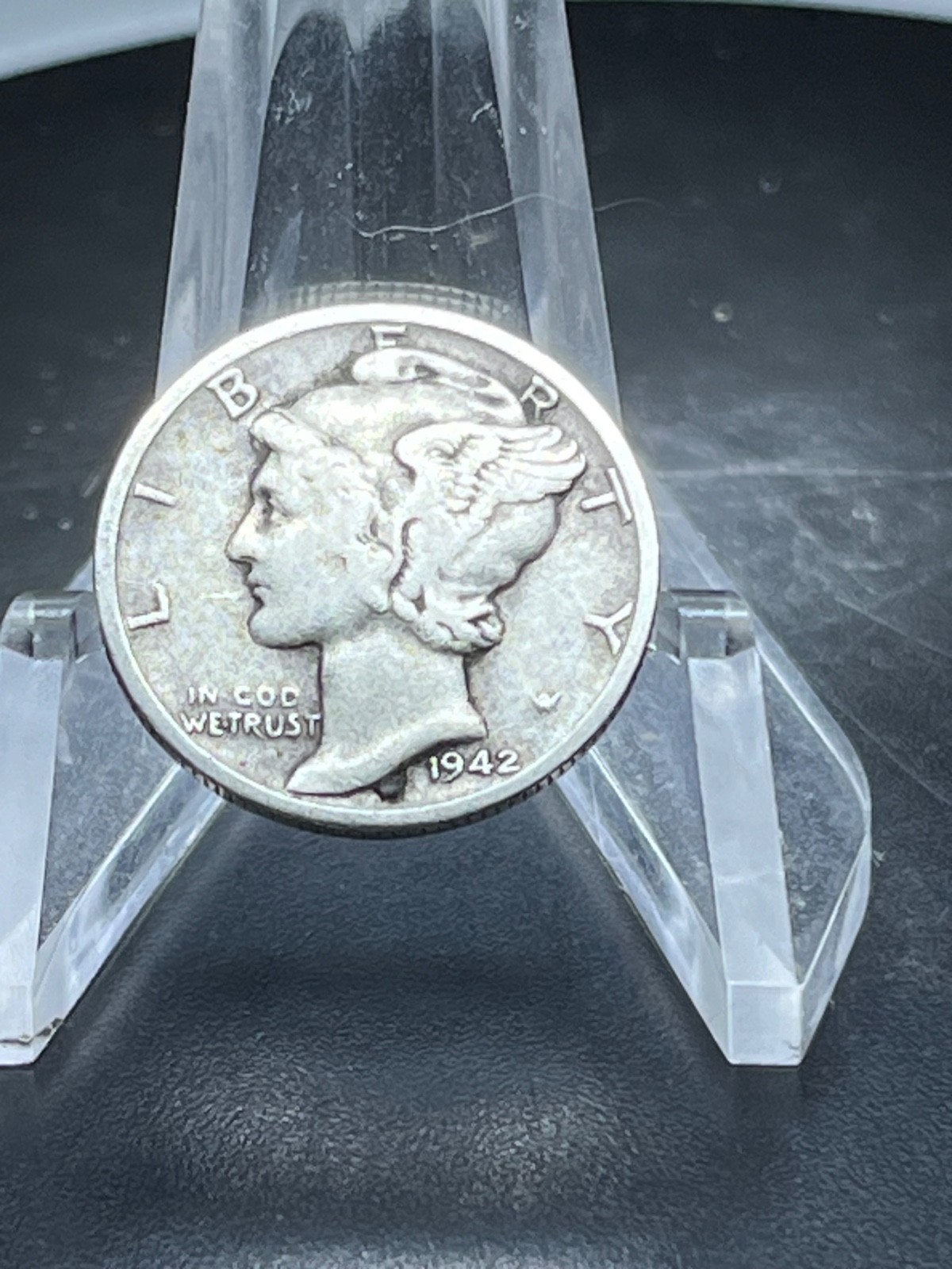 1942 D Mercury Dime - Circulated Fine - 90% Silver As Shown # RS56