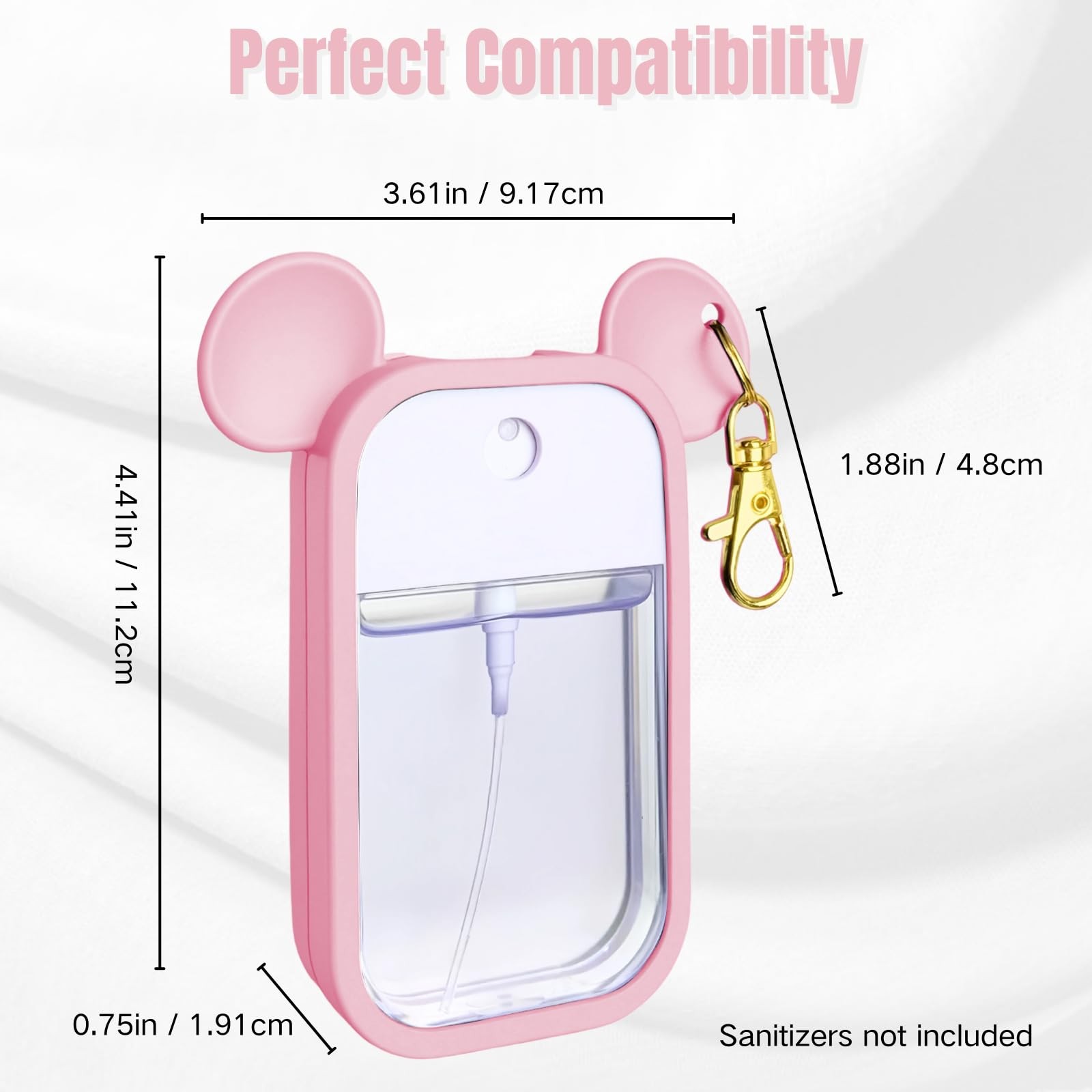 Mouse Design Silicone Case Compatible withHand Sanitizer Spray 1