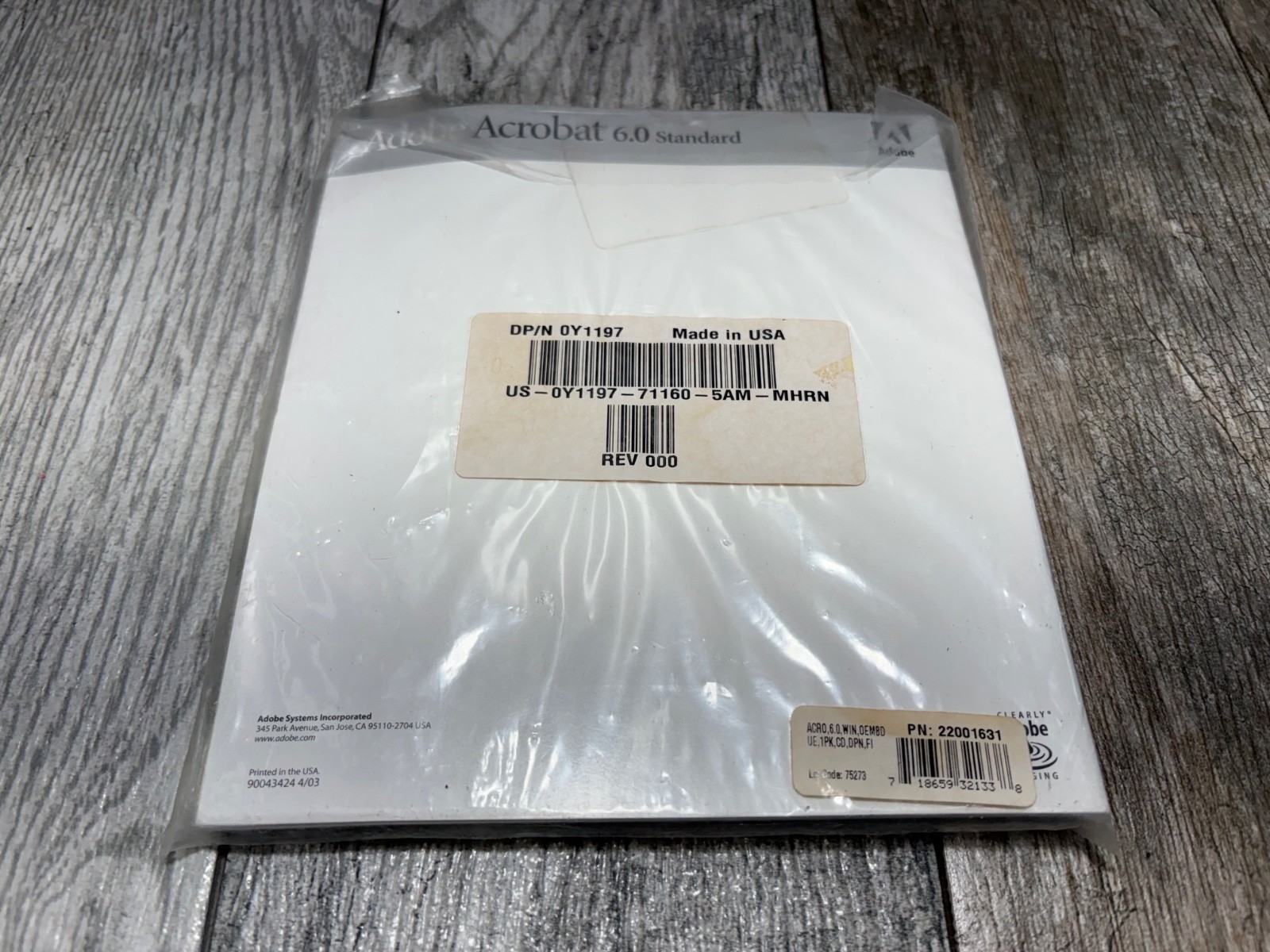 Vtg New old stock- Adobe Acrobat 6.0 Standard WINDOWS sealed in bag new