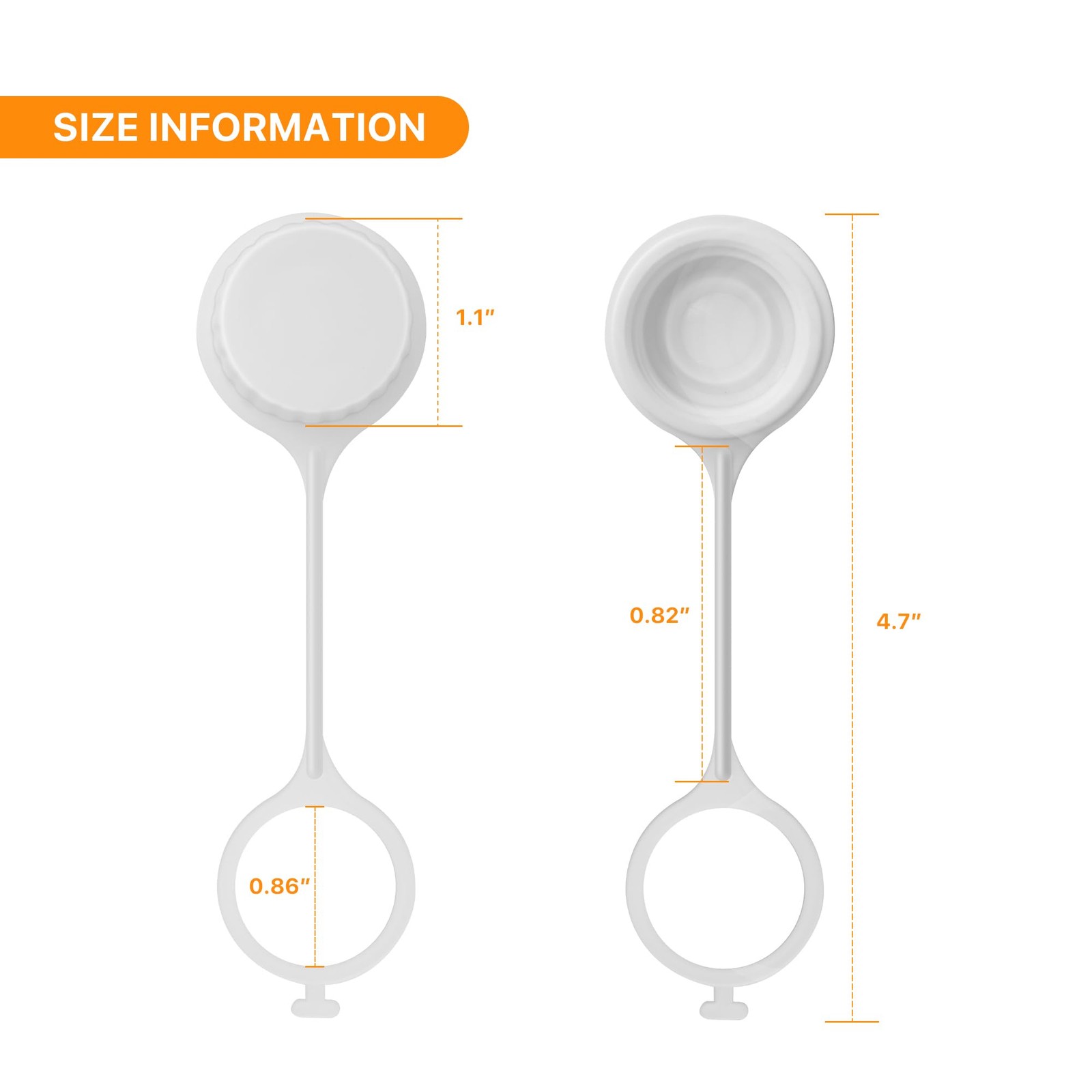 LBB-Parts Tethered Drain Plug caps,Compatible with Igloo Cooler White