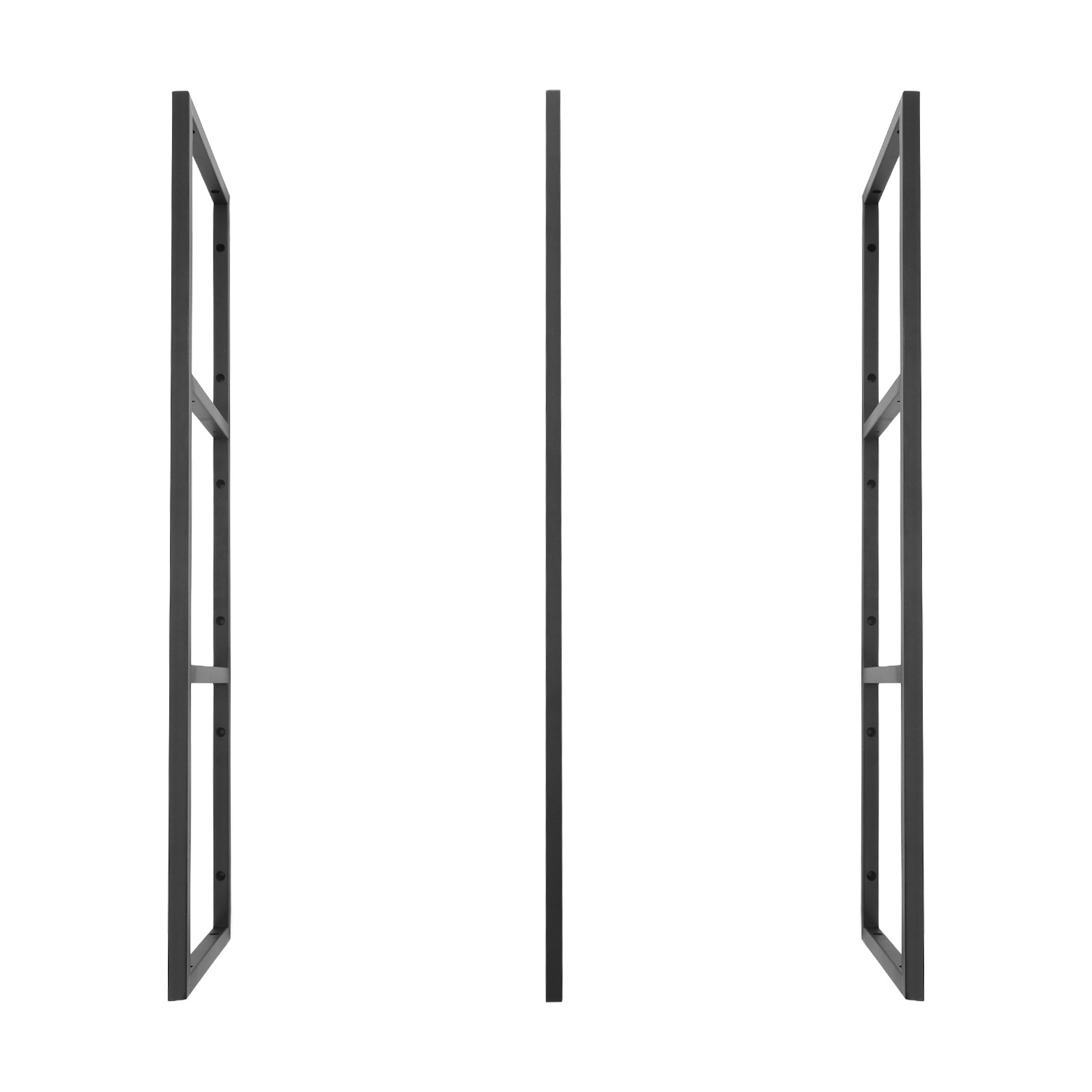 3-Tier Rectangular Shelf Bracket Wall/Floor/Ceiling Mount Storage Shelving Brack