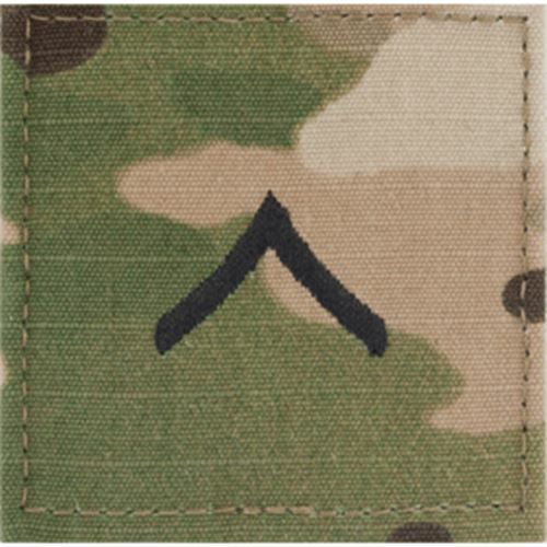 Army Rank w/ Hook Fastener Backing - 3-Color OCP