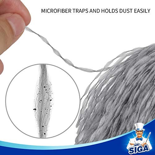 Microfiber Delicate Duster, Comfortable Non Slip Handle, Detachable Washable