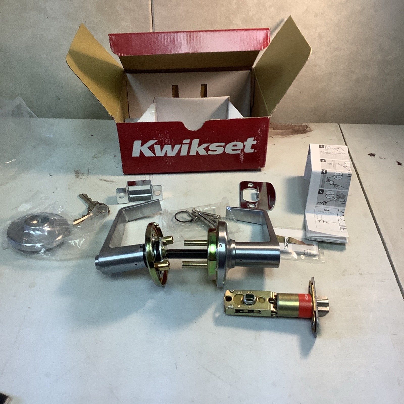 Kwikset 756KNL 26D Entry Door Lever, Satin Chrome, Zinc, Kingston NEW