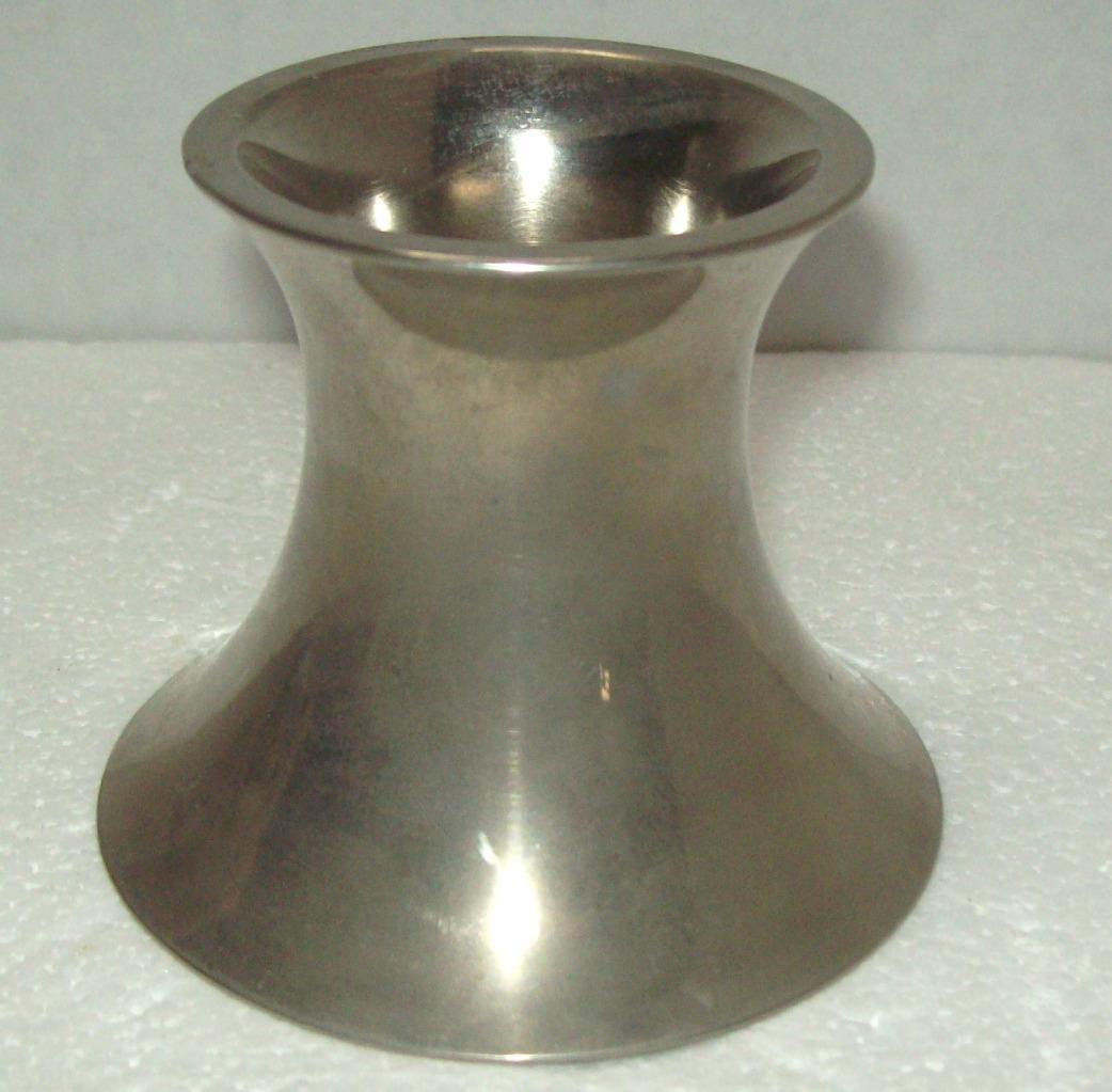SILVERPLATE Candle HOLDER Votive Sculpted Modern Style JAPAN 2 Sided MCM