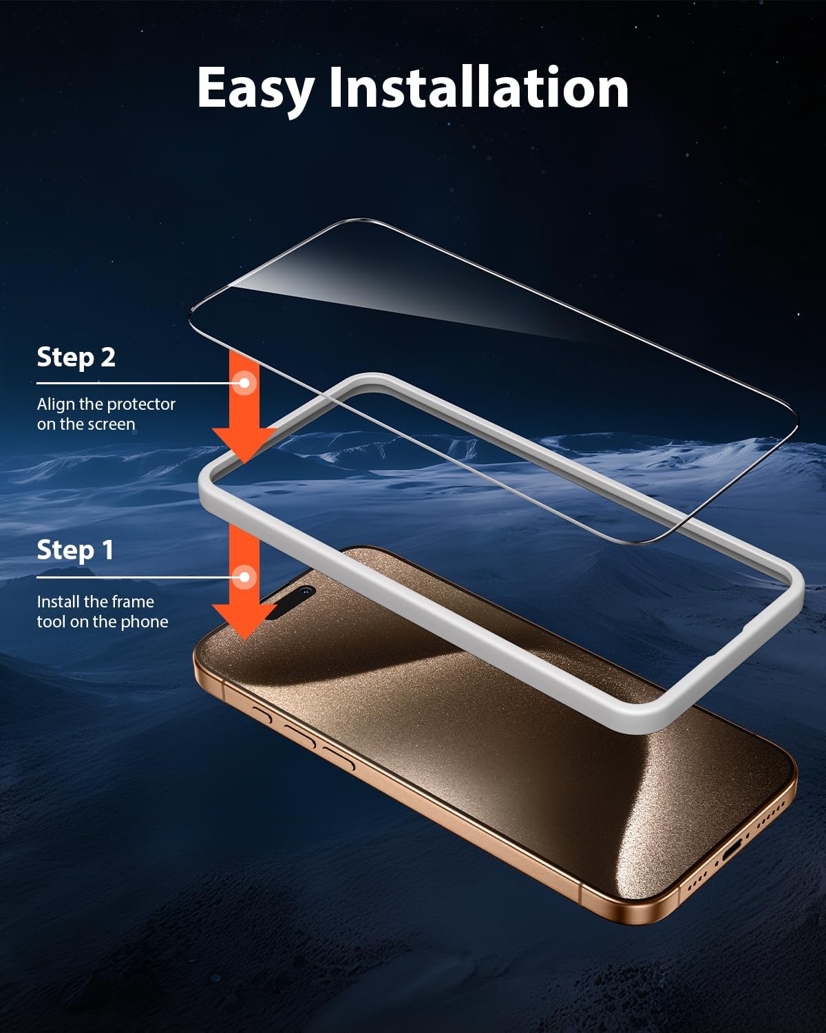 For iPhone 15 Pro Max Screen Protector 3 Pack 9H Tempered Glass Bubble Free