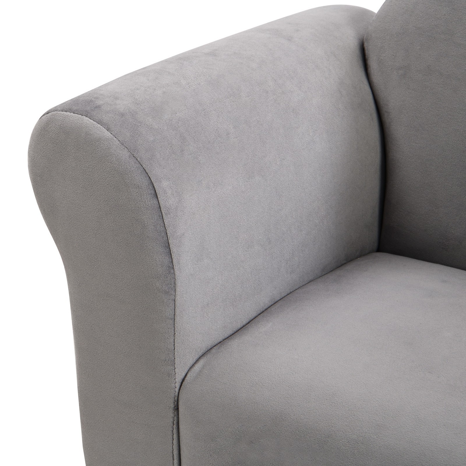 Boy Girl Toddler Kids Sofa with Ottoman Velvet Upholstered Lounge Sofa Armchair