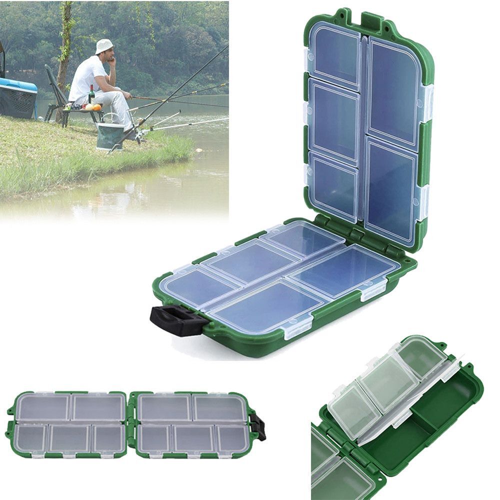 Outdoor Portable 10 Compartments Plastic Accessory Tool Fishing Tackle Boxes