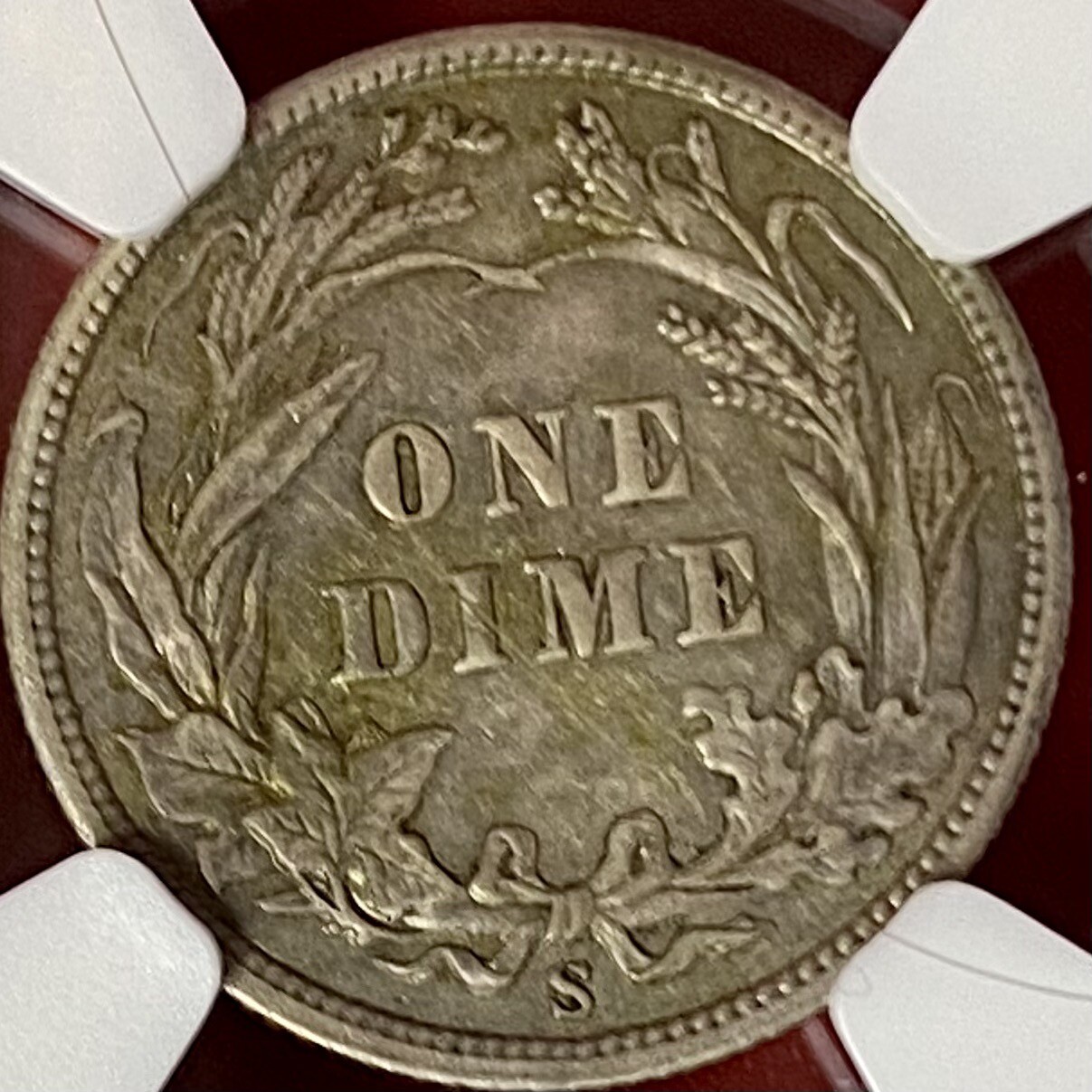 NGC-AU! 1907-S BARBER DIME