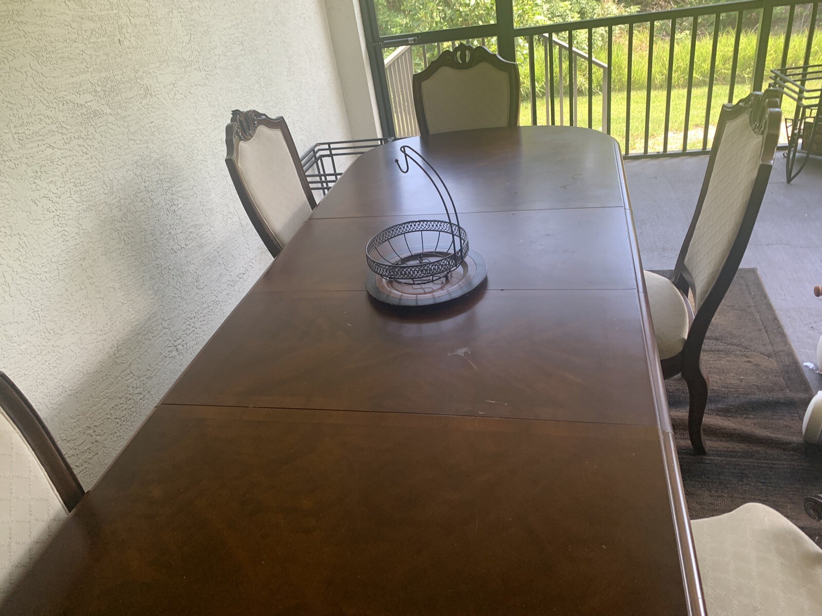 Large solid wood dinning room table chairs Included *PRICES NEGOTIABLE