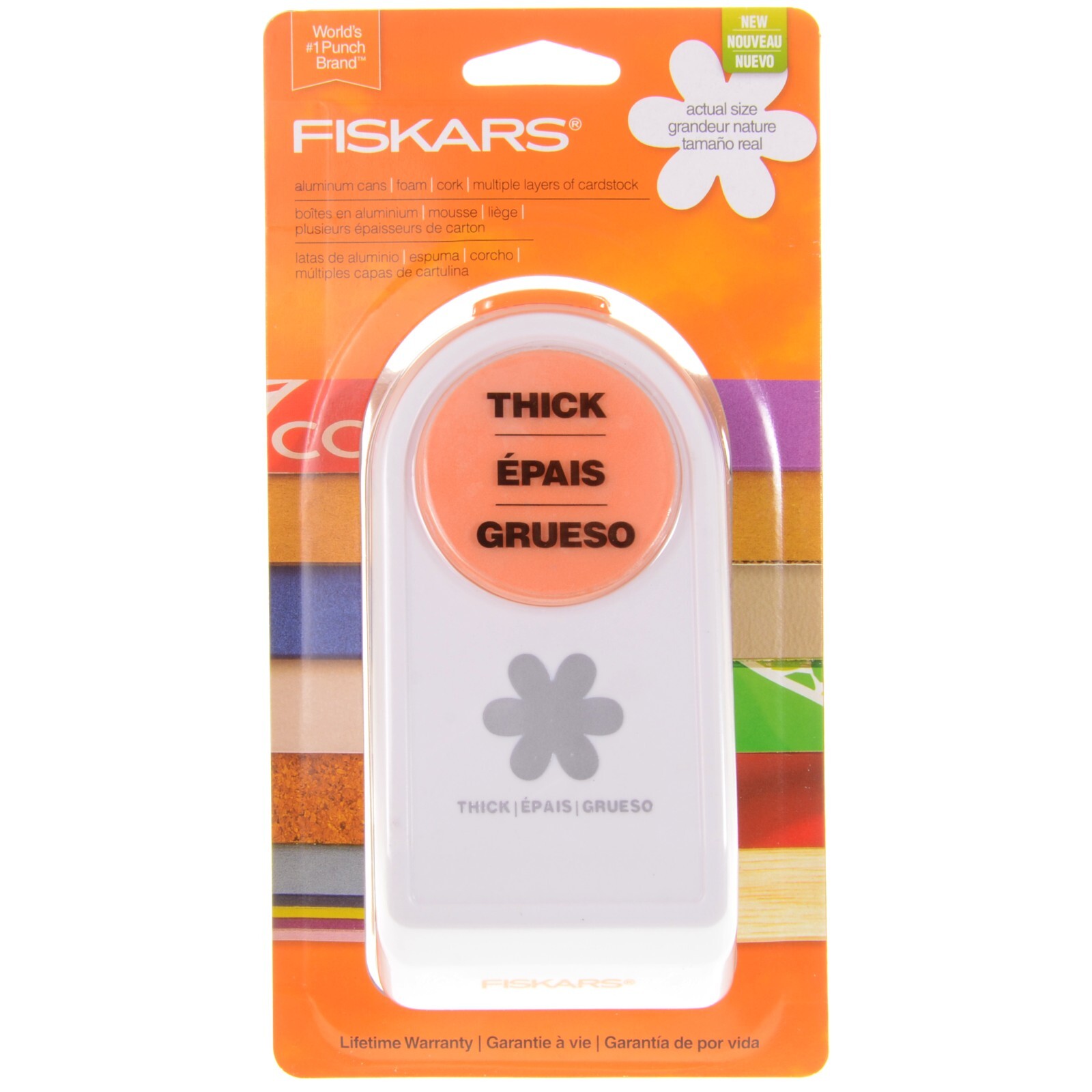 Fiskars Thick Floral Frenzy Punch Shape Size 1.5 Inch