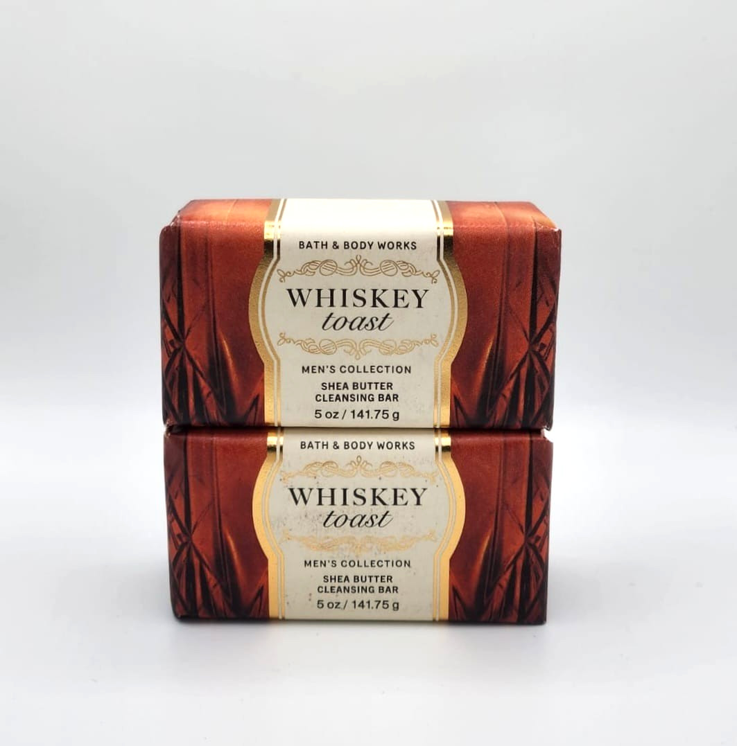 Bath & Body Works Whiskey Toast Men's Collection Cleansing Bar Soap New Set of 2