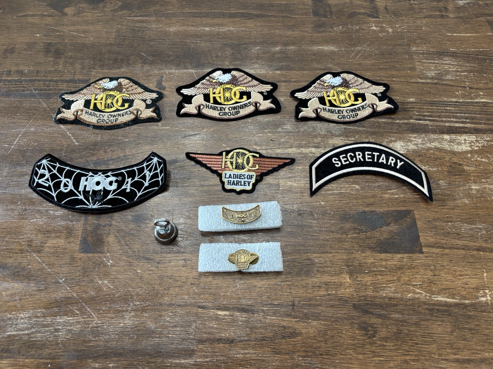 Lot of Harley Davidson HOG Harley Owners Group Patches & Pins Ladies Of Harley