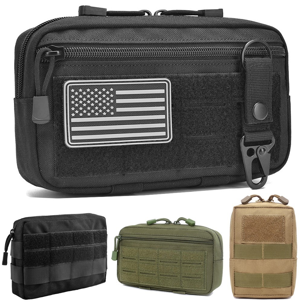 Tactical Molle Pouch EDC Multi-purpose Belt Waist Pack Bag Utility Phone Pocket